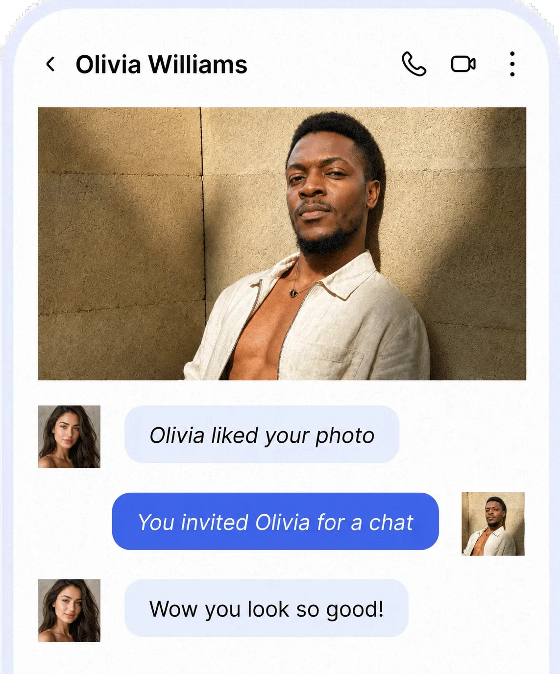 Chat conversation example